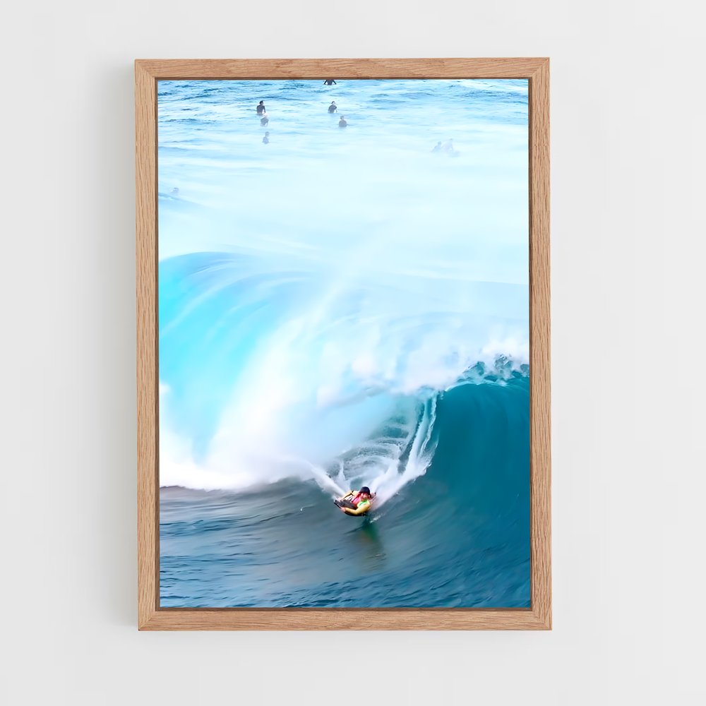 Poster Vague Sauvage – affiche Bodyboard (vue 4)